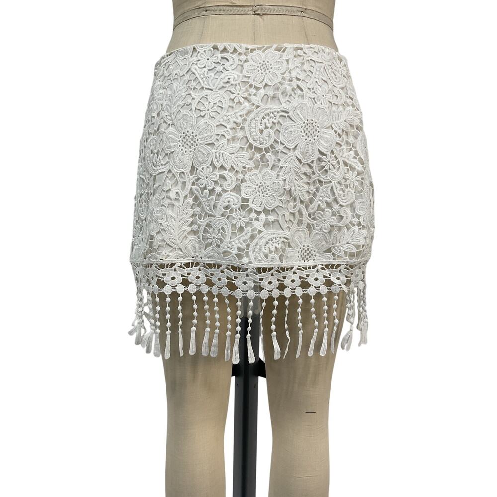 Reformation Lace White Savannah Skirt Size 6 - Picture 2 of 5